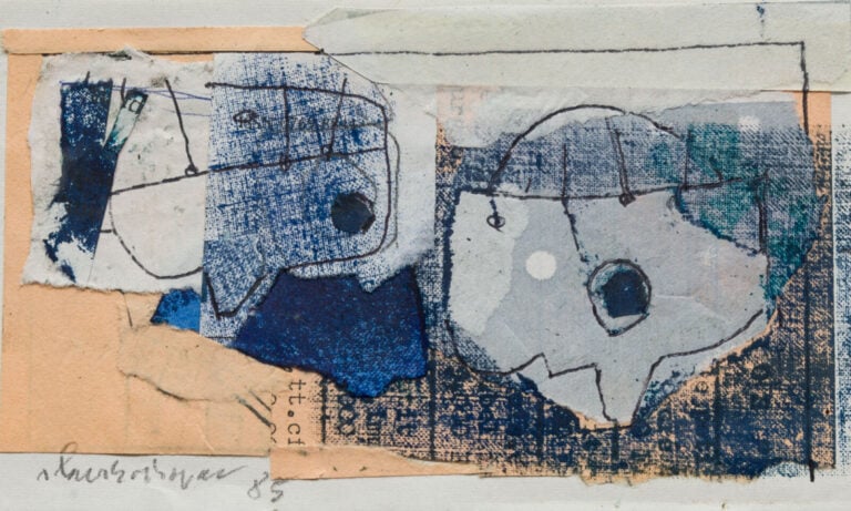 SLAVKO KOPAČ (1913-1995) - Visages, 1985 (CR 298) - Technique mixte et collage…