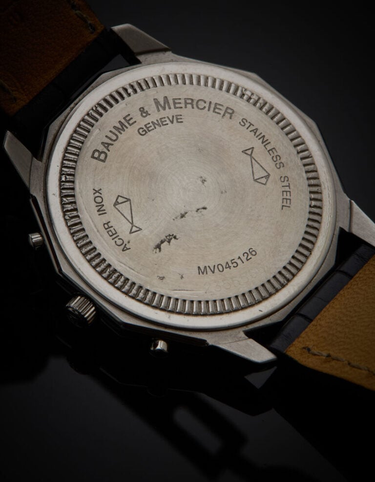 BAUME & MERCIER - BRACELET MONTRE de dame, modèle "Riviera", en acier. Cadran b…