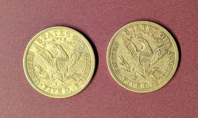 Ensemble de deux pièces de 5 Dollars or Half Eagle (2x1903) - Poids net : 16.5…