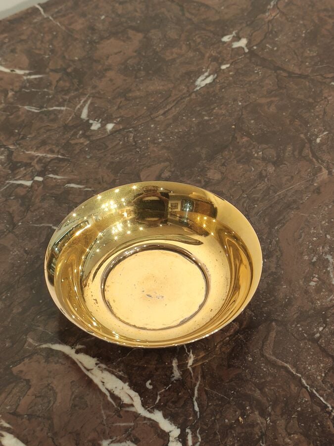 HERMÈS - Coupelle évasée haute en argent massif doré VERMEIL - travail de la ma…