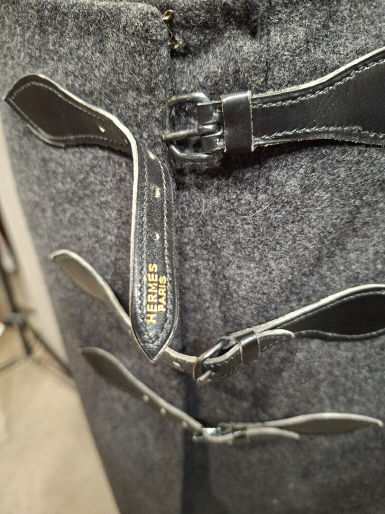 HERMES Sport - Jupe en lainage gris - Taille 40