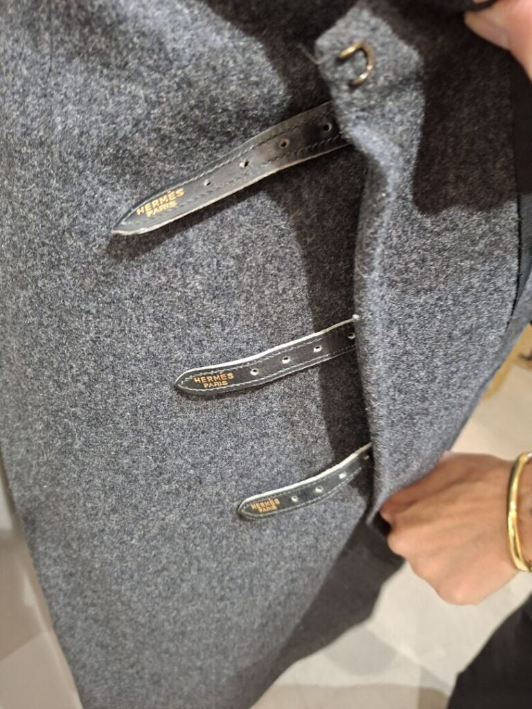 HERMES Sport - Jupe en lainage gris - Taille 40