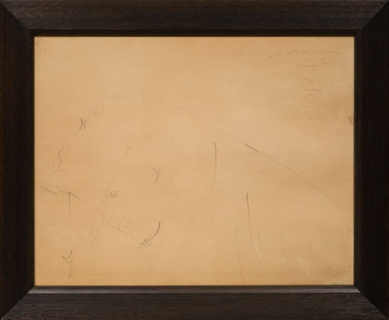 Jean COCTEAU (1889-1963) - Visage de profil, 1947 - Encre sur papier, signée, d…