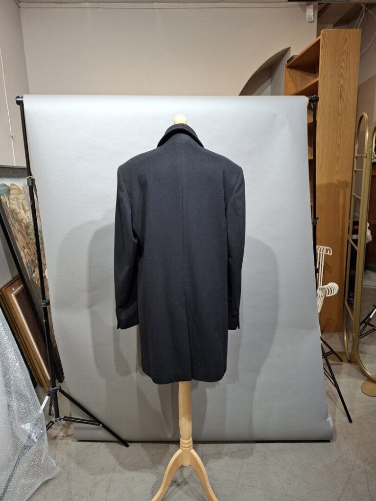 KENZO - Manteau noir pour homme en laine et cachemire noir. - Taille 54. - Bon…