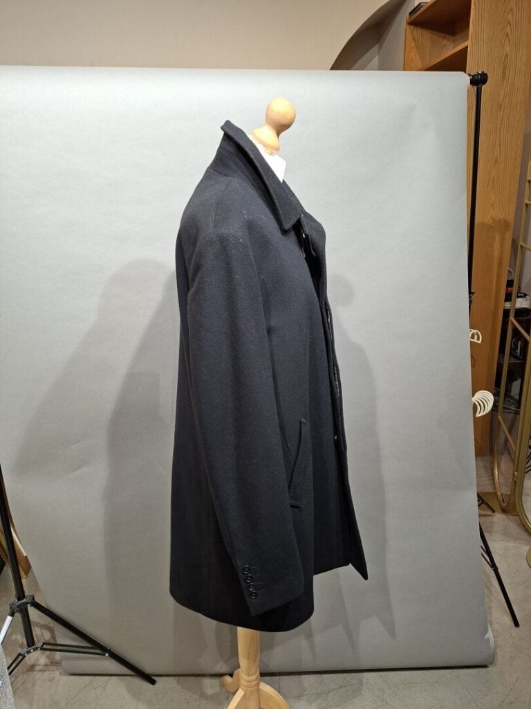 KENZO - Manteau noir pour homme en laine et cachemire noir. - Taille 54. - Bon…