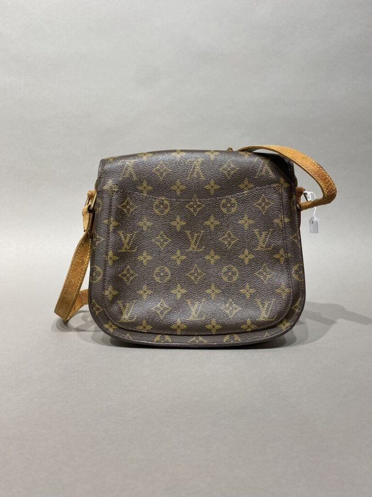LOUIS VUITTON - Sac « Saint cloud » en toile monogram et cuir naturel, bandouli…