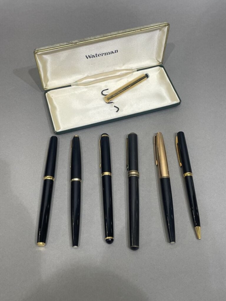 PARKER, WATERMAN, DANIEL HETCHER - Ensemble de stylos et stylos plume noir et d…