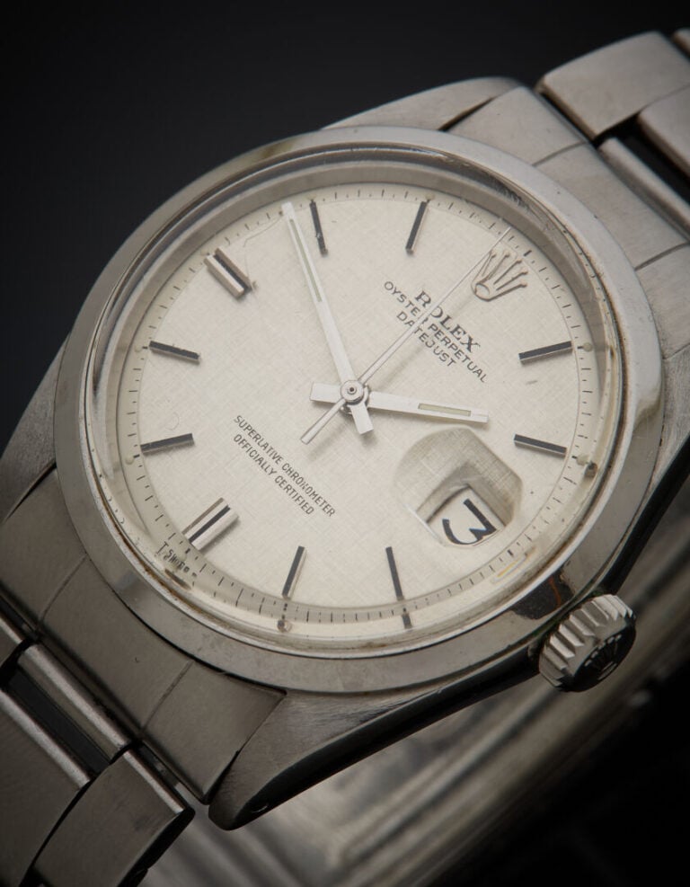 ROLEX - BRACELET MONTRE ronde, modèle "Oyster Perpetual Datejust" en acier. Cad…