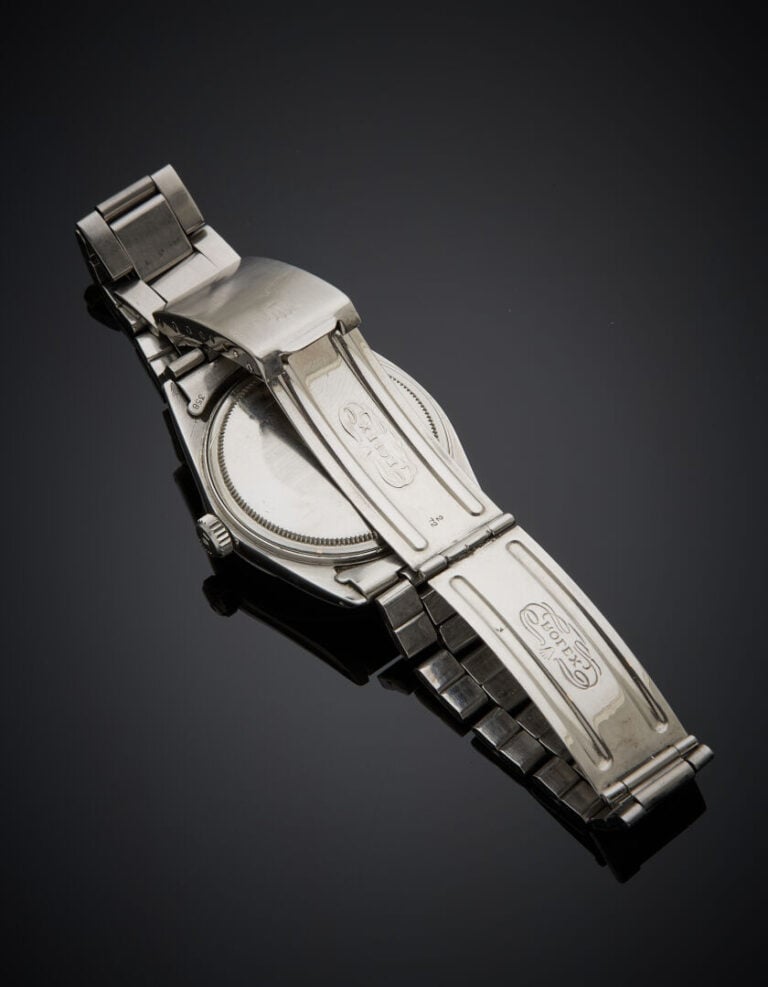 ROLEX - BRACELET MONTRE ronde, modèle "Oyster Perpetual Datejust" en acier. Cad…