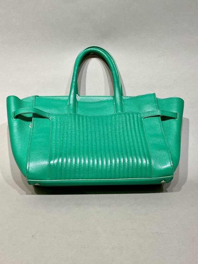 ZADIG ET VOLTAIRE - Sac « Candide » en cuir vert, bijouterie en métal argenté,…