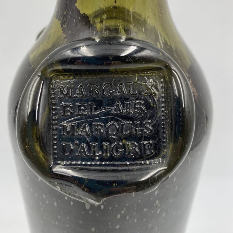 1 Bouteille CHATEAU BEL AIR MARQUIS D'ALIGRE. MARGAUX - (Avec un certificat du…