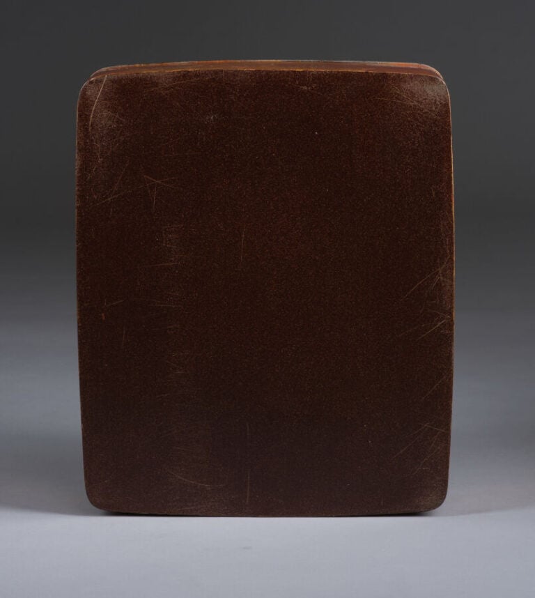Boîte à documents bunko 文庫 en laque décorée de cailles et d'herbes d'automne. -…