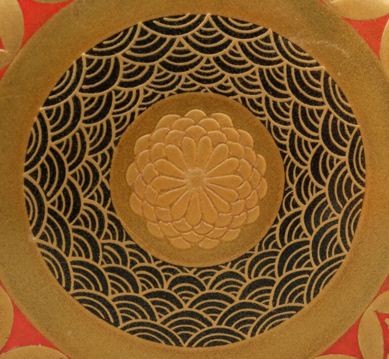 Boîte à thé colorée Kôdaiji 高台寺 natsume 棗 (boîte à thé) par Takasaki Shûhô I 高崎…