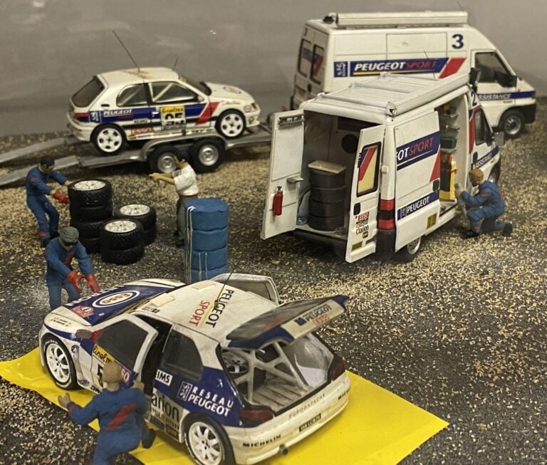 Diorama Parc d'Assistance Peugeot 306 Kit Car Rallye Monte Carlo - Les miniatur…