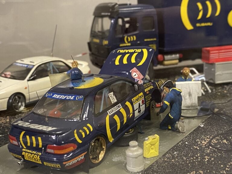 Diorama Parc d'Assistance Subara Impreza Rallye Monte Carlo - Les miniatures so…