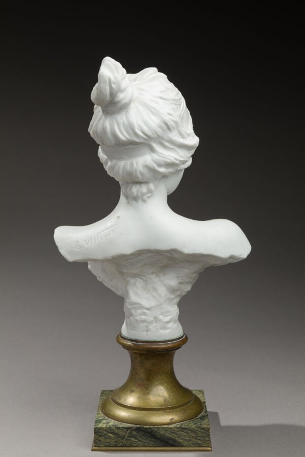 Emmanuel VILLANIS (XIX-XXème) - Tanagra - Sculpture en biscuit blanc figurant u… maison de vente aux encheres commissaire-priseur auction house boisgirard antonini