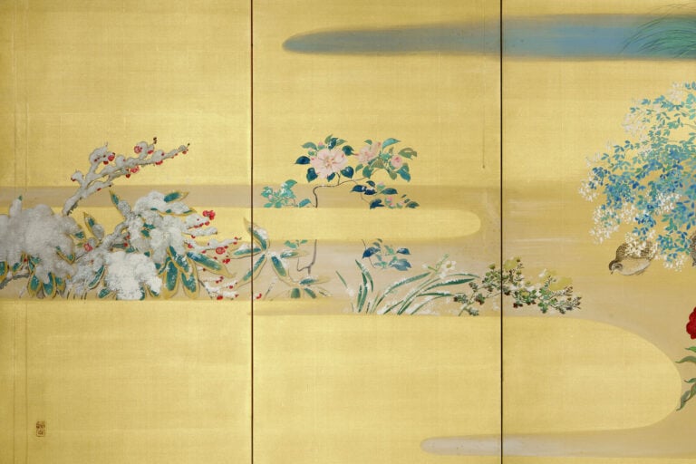 Ensemble de deux paravents à six panneaux à décor d'une peinture continue de fl… Vente aux encheres – Auction House – Commissaire-priseur – Auctioneer - Boisgirard Antonini – Paris – Nice