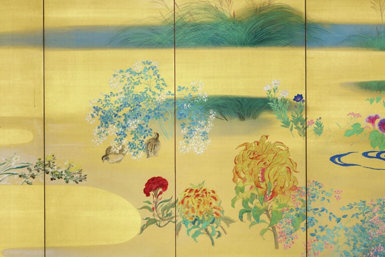 Ensemble de deux paravents à six panneaux à décor d'une peinture continue de fl… Vente aux encheres – Auction House – Commissaire-priseur – Auctioneer - Boisgirard Antonini – Paris – Nice