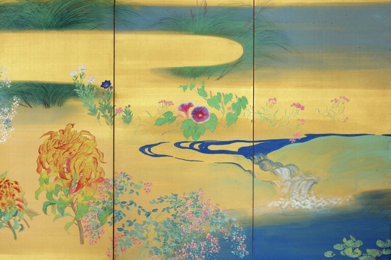 Ensemble de deux paravents à six panneaux à décor d'une peinture continue de fl… Vente aux encheres – Auction House – Commissaire-priseur – Auctioneer - Boisgirard Antonini – Paris – Nice