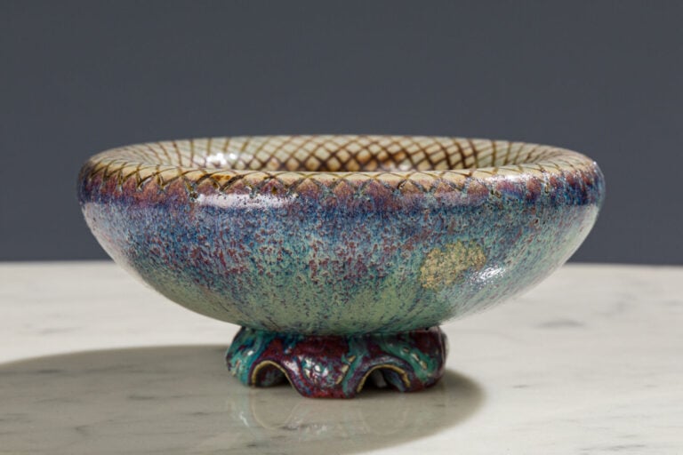 Frédéric KIEFER (1894-1977) - Vase et coupe en grès émaillé - Signés «F Kiefer»… maison de vente aux encheres commissaire-priseur auction house boisgirard antonini
