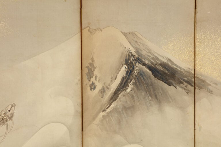 Grand paravent à six panneaux 屏風 (byôbu) peint à l'encre noire, à décor d'un dr… Vente aux encheres – Auction House – Commissaire-priseur – Auctioneer - Boisgirard Antonini – Paris – Nice