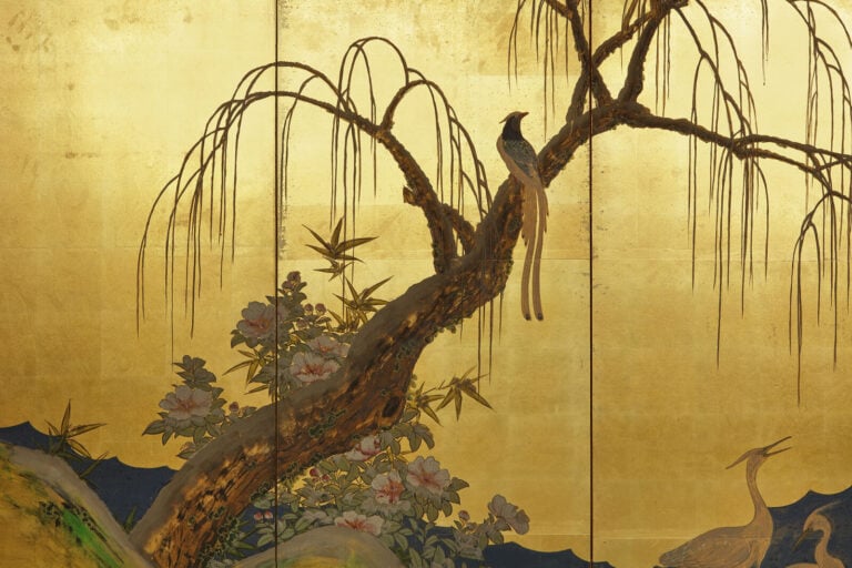 Grand paravent à six panneaux représentant une peinture de style École de Kanô… Vente aux encheres – Auction House – Commissaire-priseur – Auctioneer - Boisgirard Antonini – Paris – Nice