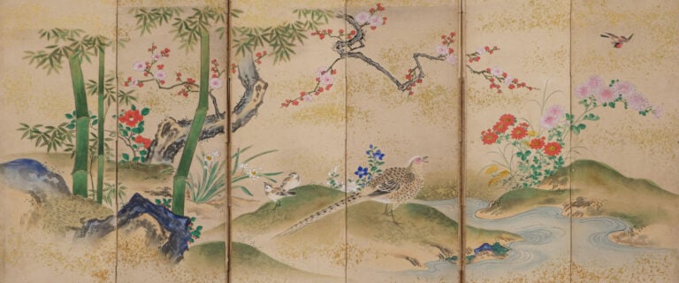 Hina'byôbu 雛 屏 風 (paravent du festival de poupées) à six panneaux à décor d'un… Vente aux encheres – Auction House – Commissaire-priseur – Auctioneer - Boisgirard Antonini – Paris – Nice