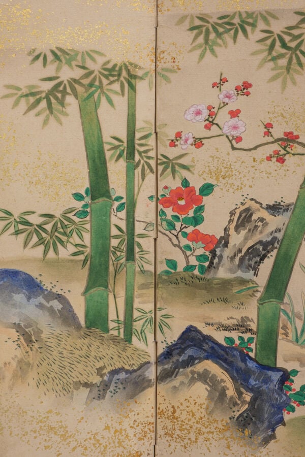 Hina'byôbu 雛 屏 風 (paravent du festival de poupées) à six panneaux à décor d'un… Vente aux encheres – Auction House – Commissaire-priseur – Auctioneer - Boisgirard Antonini – Paris – Nice
