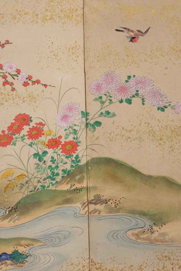 Hina'byôbu 雛 屏 風 (paravent du festival de poupées) à six panneaux à décor d'un… Vente aux encheres – Auction House – Commissaire-priseur – Auctioneer - Boisgirard Antonini – Paris – Nice