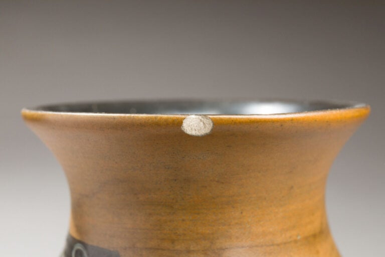 Jean De LESPINASSE (1896-1979) - Vase en céramique émaillé à décor géométrique… maison de vente aux encheres commissaire-priseur auction house boisgirard antonini