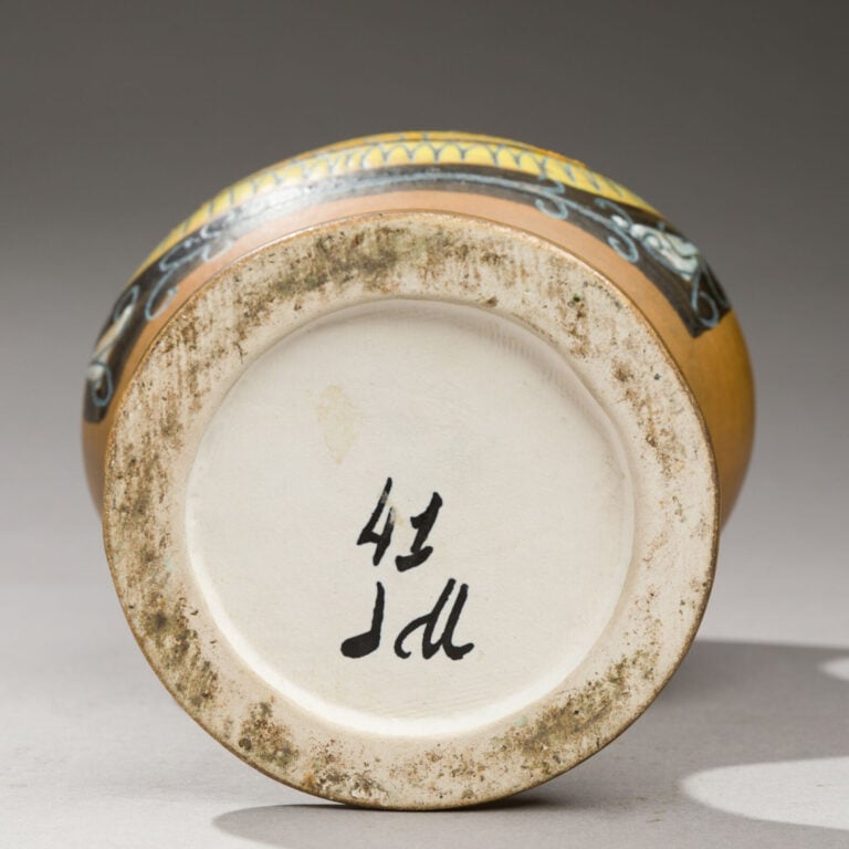 Jean De LESPINASSE (1896-1979) - Vase en céramique émaillé à décor géométrique… maison de vente aux encheres commissaire-priseur auction house boisgirard antonini