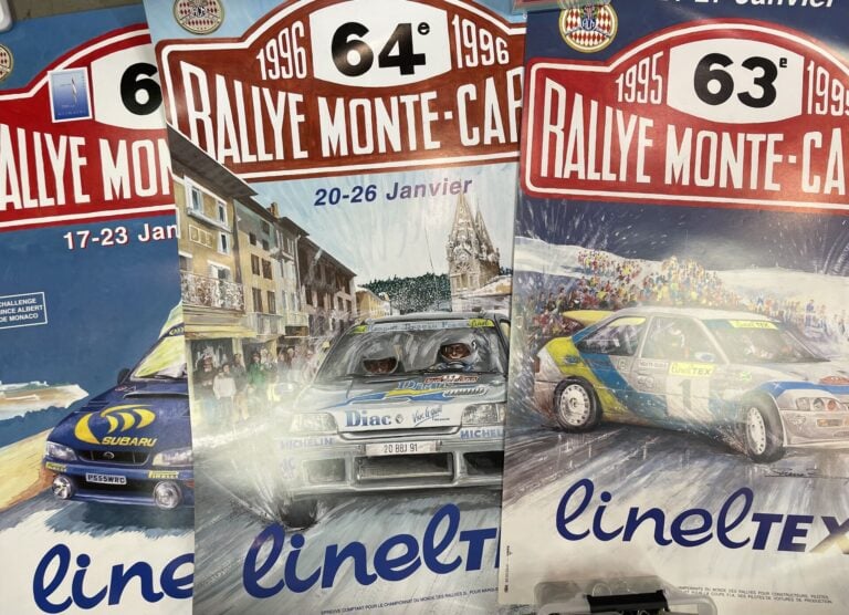 Lot d'affiches officielles du Rallye Monte Carlo de 1987 à 2001