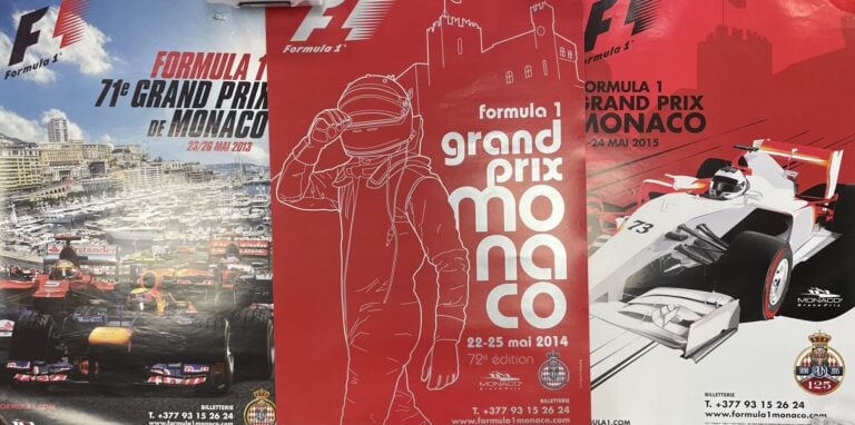 Lot d'affiches officielles Grand Prix de Monaco F1