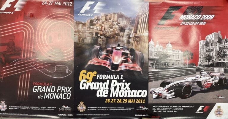 Lot d'affiches officielles Grand Prix de Monaco F1