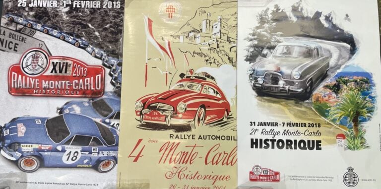 Lot d'affiches (sic) du Rallye Monte Carlo historique