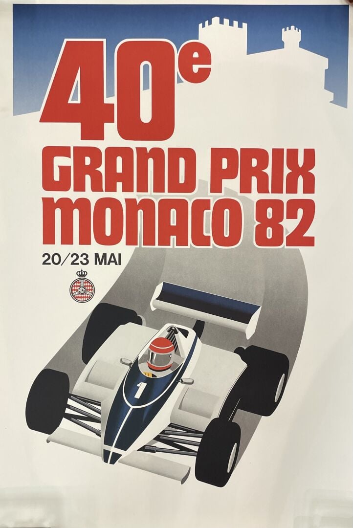 Lot de 2 affiches comprenant : - - une affiche "43e Grand Prix de Monaco 85, 16…