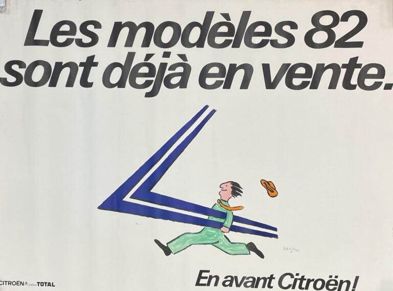 Lot de 7 grandes affiches publicitaires de concession Citroën CX - (159 x 120 c…