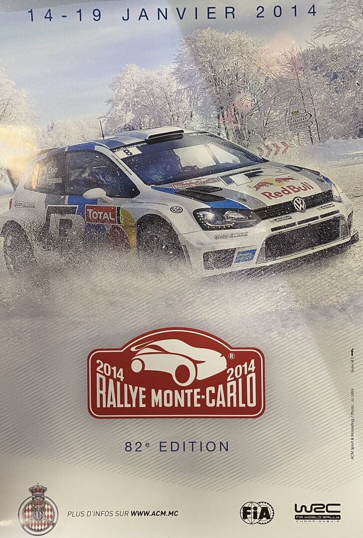Lot Rallye Monte Carlo comprenant : - - 5 plaques souvenir Rallye Monte Carlo 2…