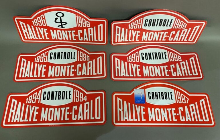 Lot Rallye Monte Carlo comprenant: - - des plaques souvenirs Rallye onte Carlo…
