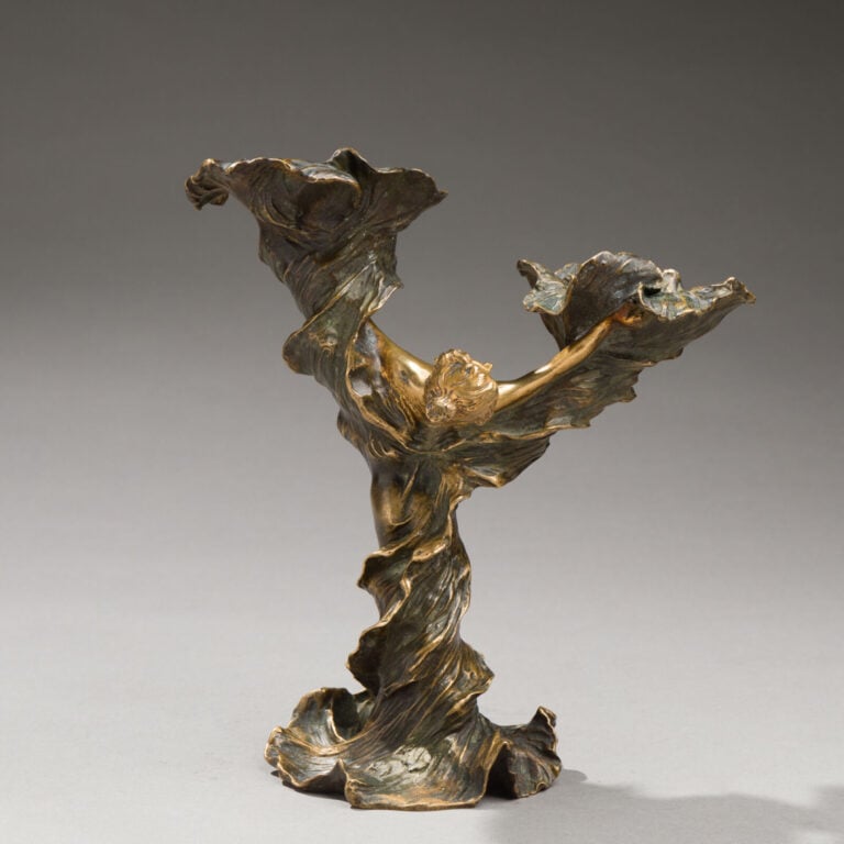 LOUCHET fondeur - Louis CHALON (1866-1940), modèle de - Loie Fuller - Candélabr… maison de vente aux encheres commissaire-priseur auction house boisgirard antonini