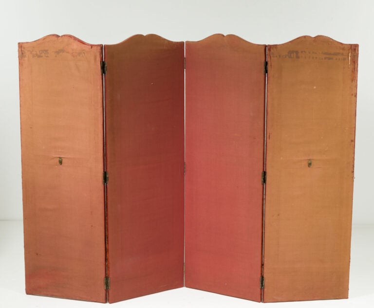 M GANNCI (XIX-XXème) - Paravent présentant quatre feuilles articulées à encadre… maison de vente aux encheres commissaire-priseur auction house boisgirard antonini