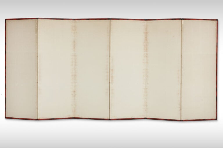 Paire de paravents à six panneaux 屏 風 , chaque panneau étant monté avec une pei… Vente aux encheres – Auction House – Commissaire-priseur – Auctioneer - Boisgirard Antonini – Paris – Nice