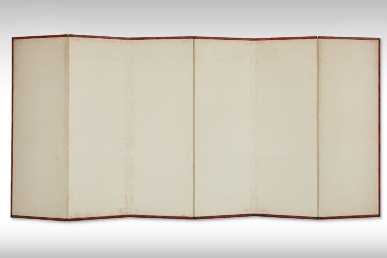 Paire de paravents à six panneaux 屏 風 , chaque panneau étant monté avec une pei… Vente aux encheres – Auction House – Commissaire-priseur – Auctioneer - Boisgirard Antonini – Paris – Nice