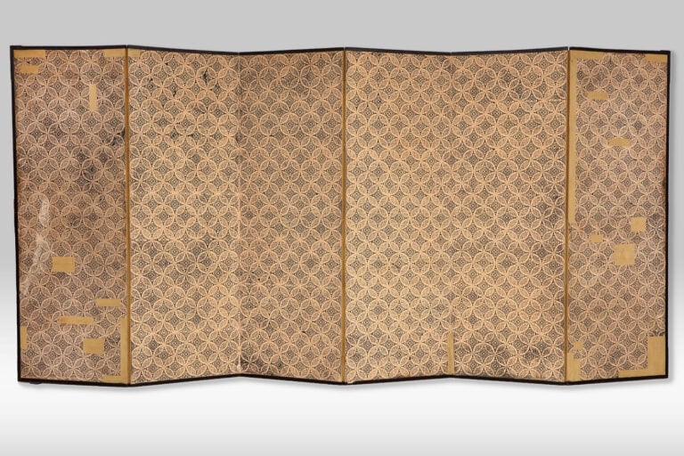 Paravent à six-panneau dans le style de l'école Kanô, à décor d'un paysage hive… Vente aux encheres – Auction House – Commissaire-priseur – Auctioneer - Boisgirard Antonini – Paris – Nice