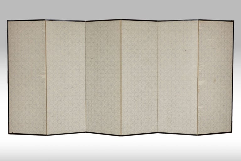 Paravent à six panneaux à décor d'un paysage d'automne ,sur fond de feuilles d'… Vente aux encheres – Auction House – Commissaire-priseur – Auctioneer - Boisgirard Antonini – Paris – Nice