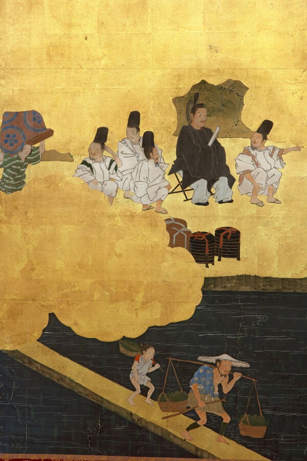 Paravent à six panneaux (byôbu 屏風) orné d'une peinture raffinée de style Tosa r… Vente aux encheres – Auction House – Commissaire-priseur – Auctioneer - Boisgirard Antonini – Paris – Nice