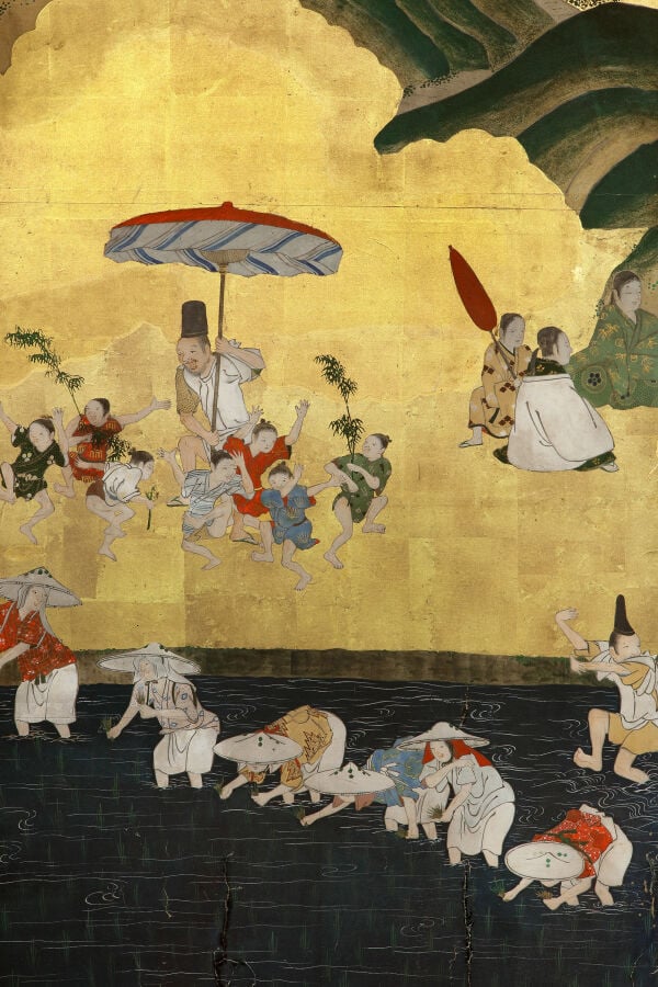 Paravent à six panneaux (byôbu 屏風) orné d'une peinture raffinée de style Tosa r… Vente aux encheres – Auction House – Commissaire-priseur – Auctioneer - Boisgirard Antonini – Paris – Nice