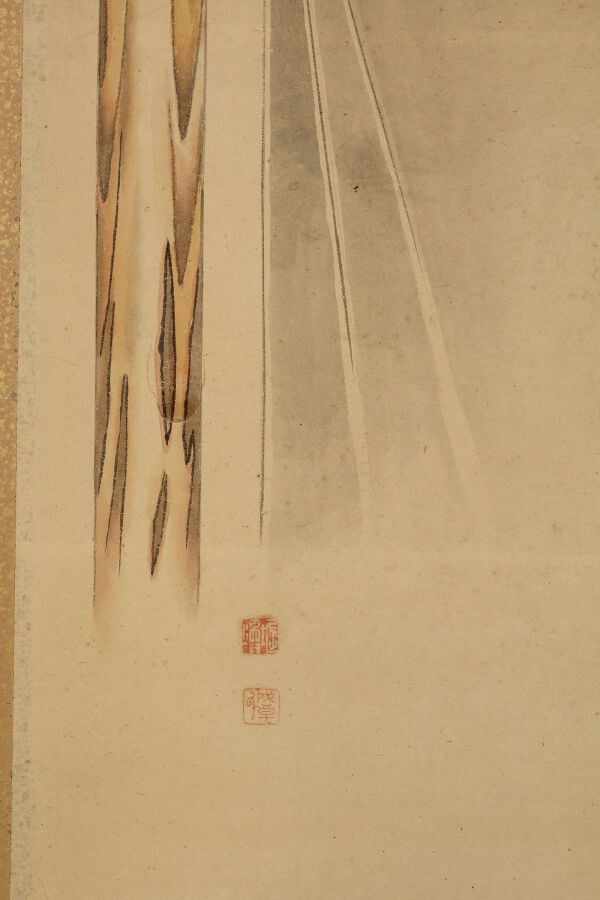 Paravent byôbu 屏 風 à six panneaux composé de six kakejiku 掛 け 軸 , chacune repré… Vente aux encheres – Auction House – Commissaire-priseur – Auctioneer - Boisgirard Antonini – Paris – Nice