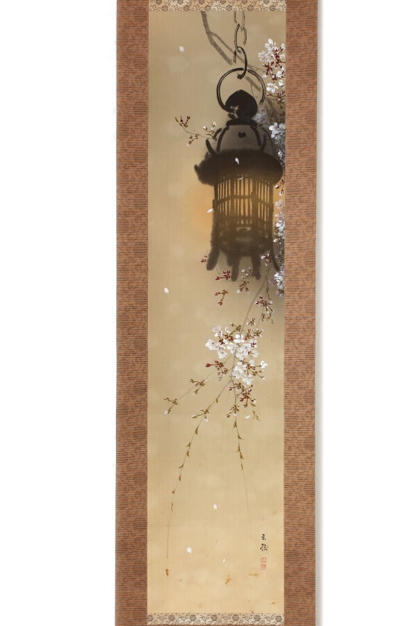 Peinture sur rouleau à suspendre 掛軸 (kakejiku) réalisée par Imai Keijû 今井景樹 (18… Vente aux encheres – Auction House – Commissaire-priseur – Auctioneer - Boisgirard Antonini – Paris – Nice