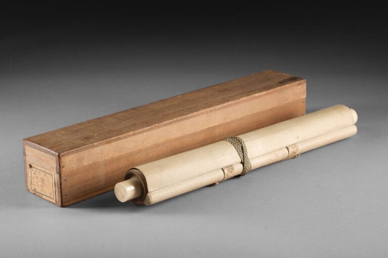 Peinture sur rouleau à suspendre 掛軸 (kakejiku) réalisée par Imai Keijû 今井景樹 (18… Vente aux encheres – Auction House – Commissaire-priseur – Auctioneer - Boisgirard Antonini – Paris – Nice